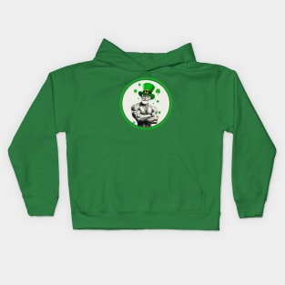 Happy St Patricks Muscle Daddy Day Kids Hoodie